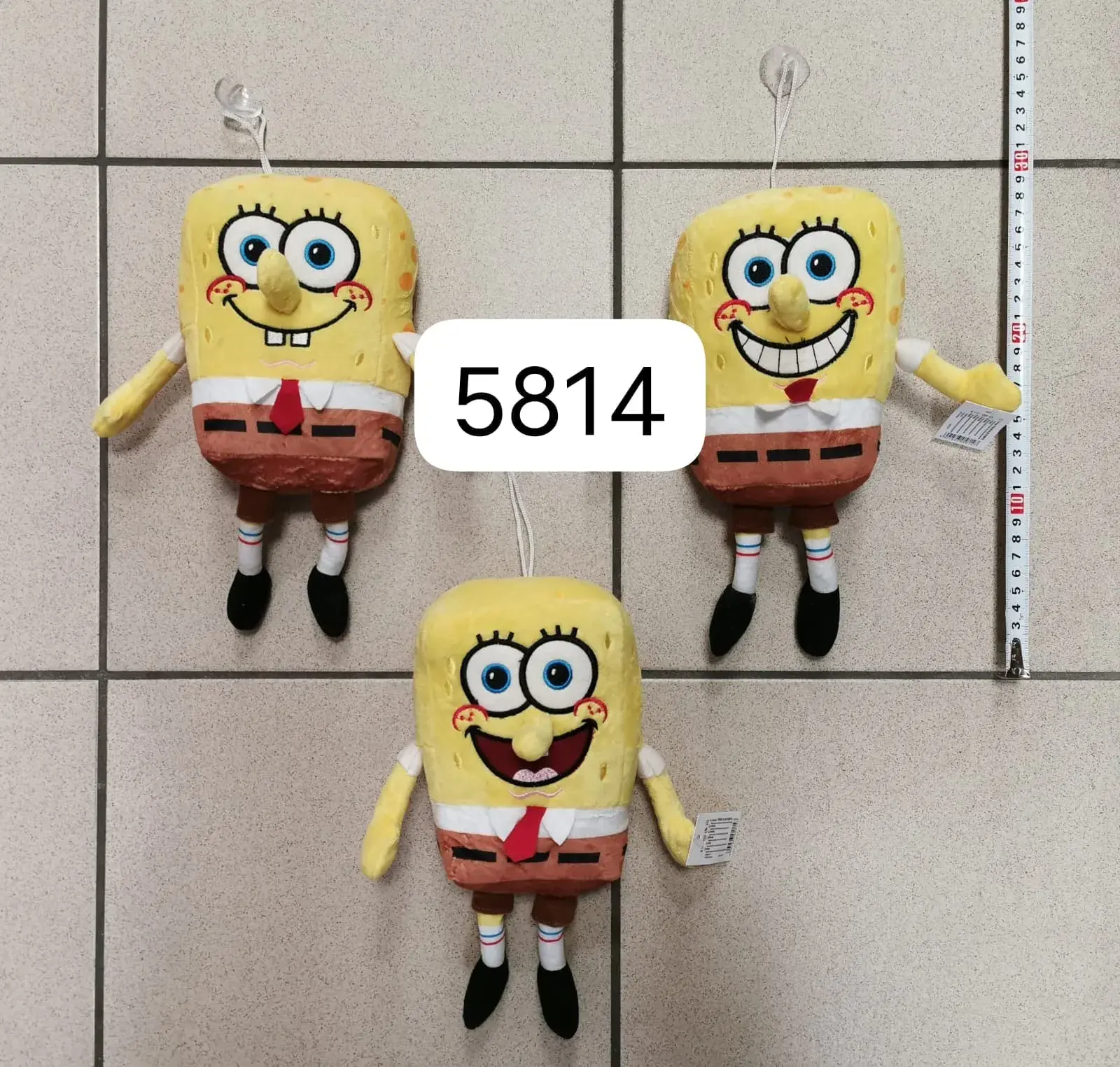 Maskotka Pluszowa SpongeBob z Przyssawką 20cm, 12 szt.
