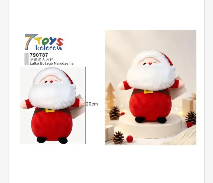 Pluszowa Lalka Święty Mikołaj 20 cm Czerwona 7 Toys