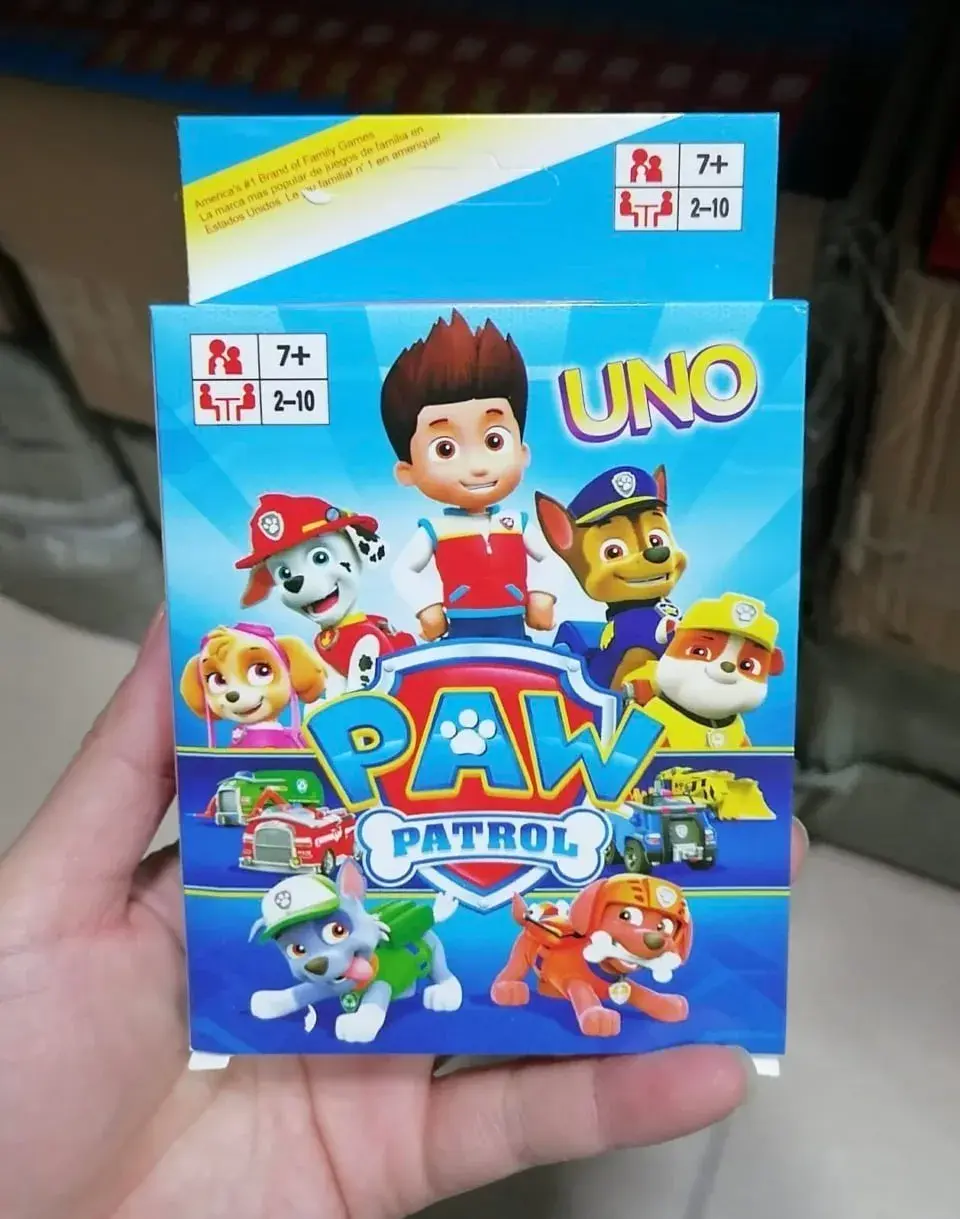 Gra Karty UNO Paw Patrol Psi Patrol - Zestaw 12 sztuk