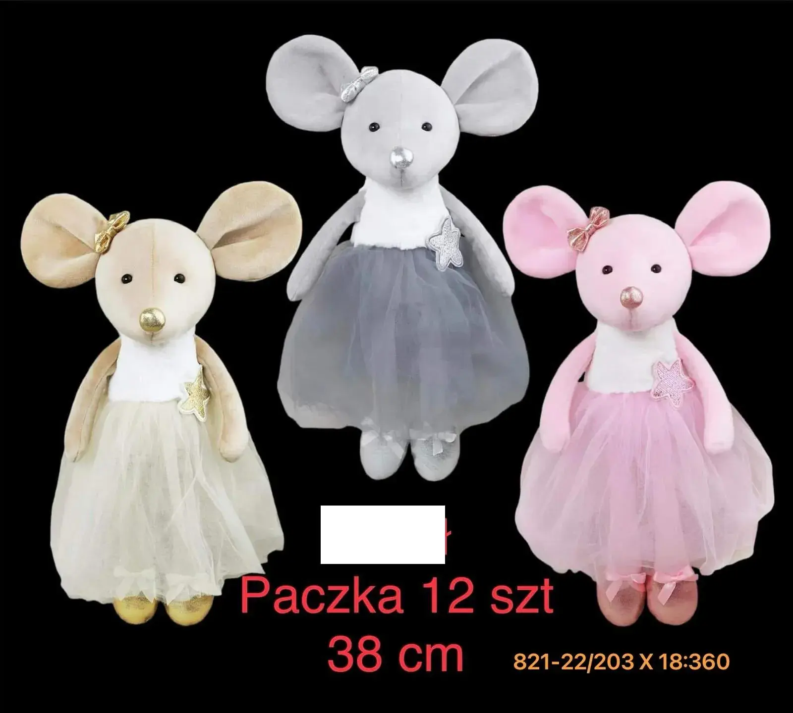 Maskotka Pluszowa Myszka w Tiulowej Spódniczce 38cm