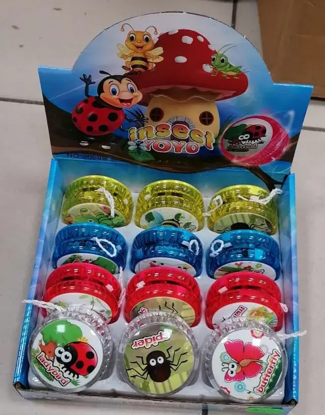 Zabawki YOYO Animal - Przezroczyste Jojo z Owadami, 12 szt.