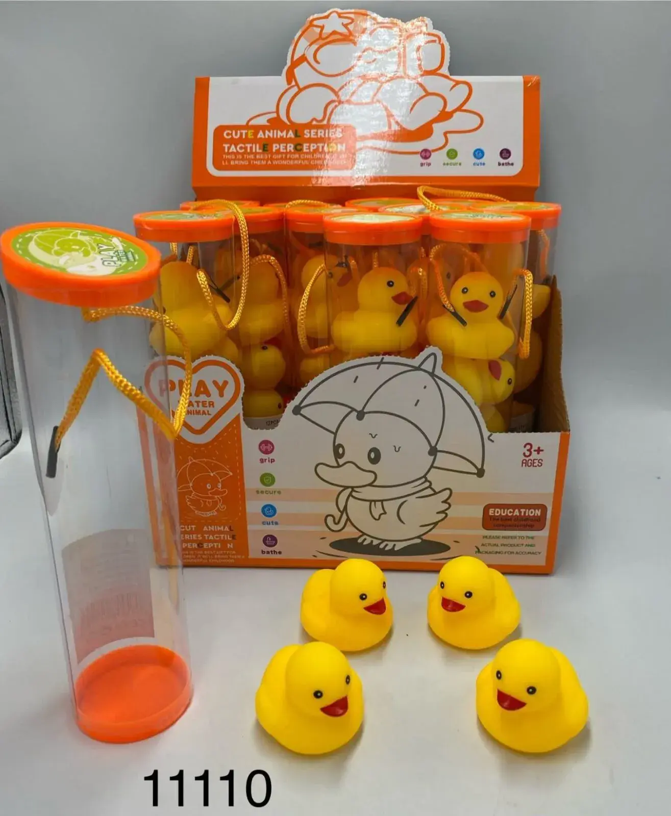 Zabawki Cute Animal Series - Żółte Kaczuszki w Rurce 3+