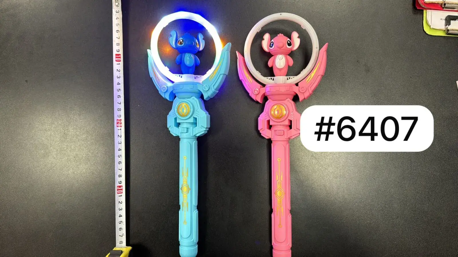 Różdżka Stitch Świecące Niebieska i Różowa