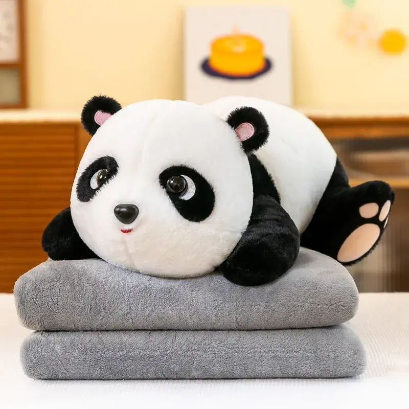 Maskotka Panda na Kocyku, Pluszowa Zabawka 2w1