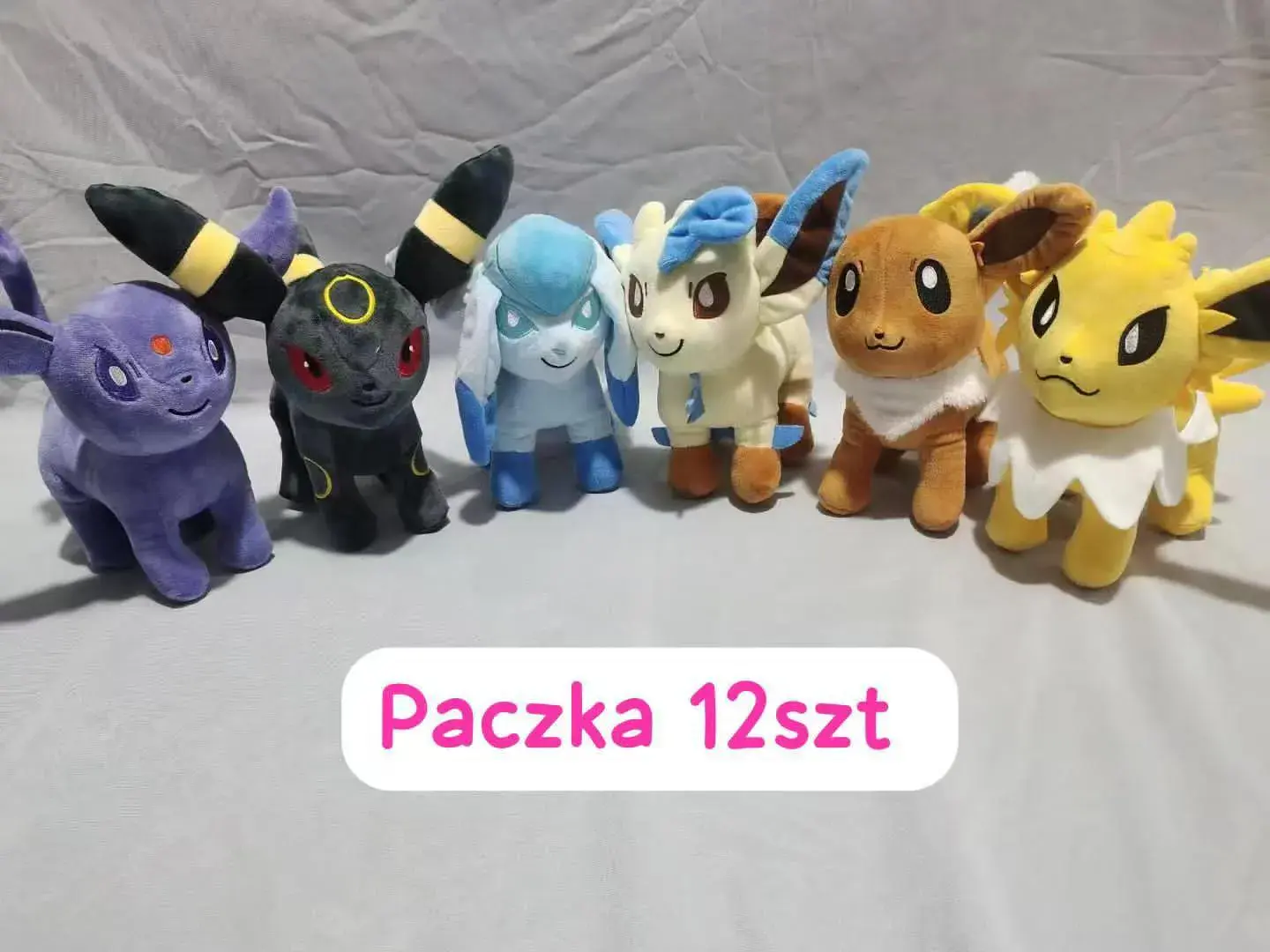 Maskotki Pluszowe Pokémon Eevee i Ewolucje 12 szt