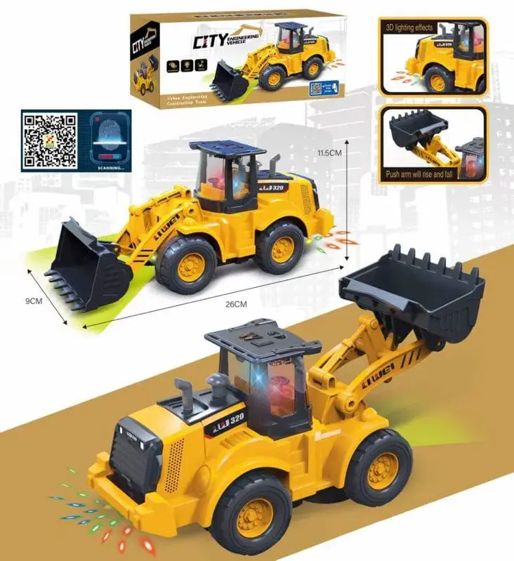Ładowarka budowlana City Engineering Vehicle 26cm żółta
