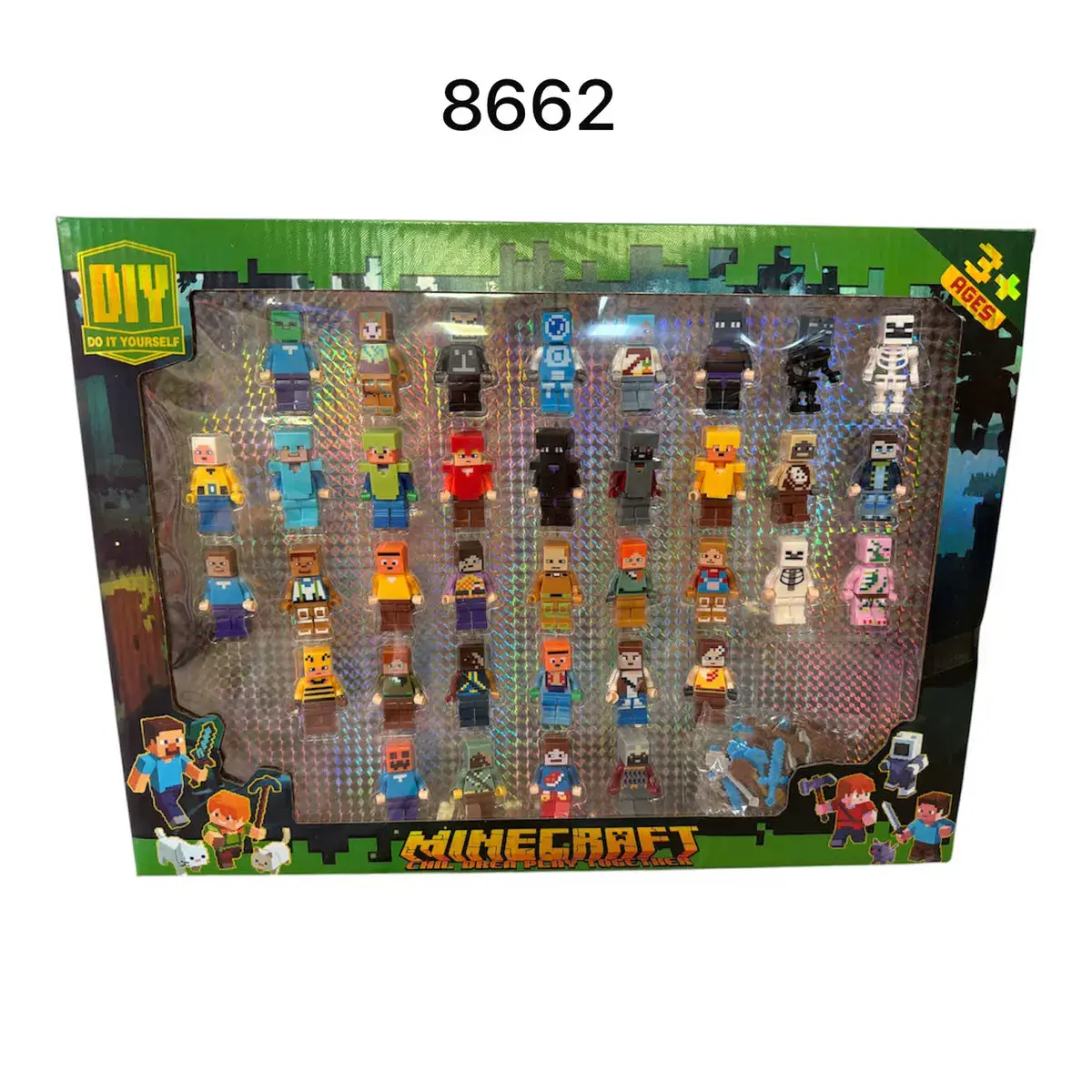 Zestaw figurek Minecraft 36 szt. z akcesoriami dla dzieci 3+