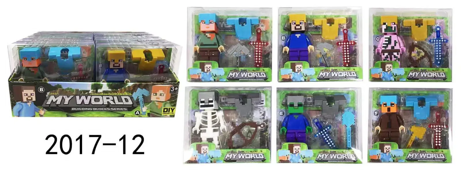 Zabawki Figurki My World Minecraft 12 szt