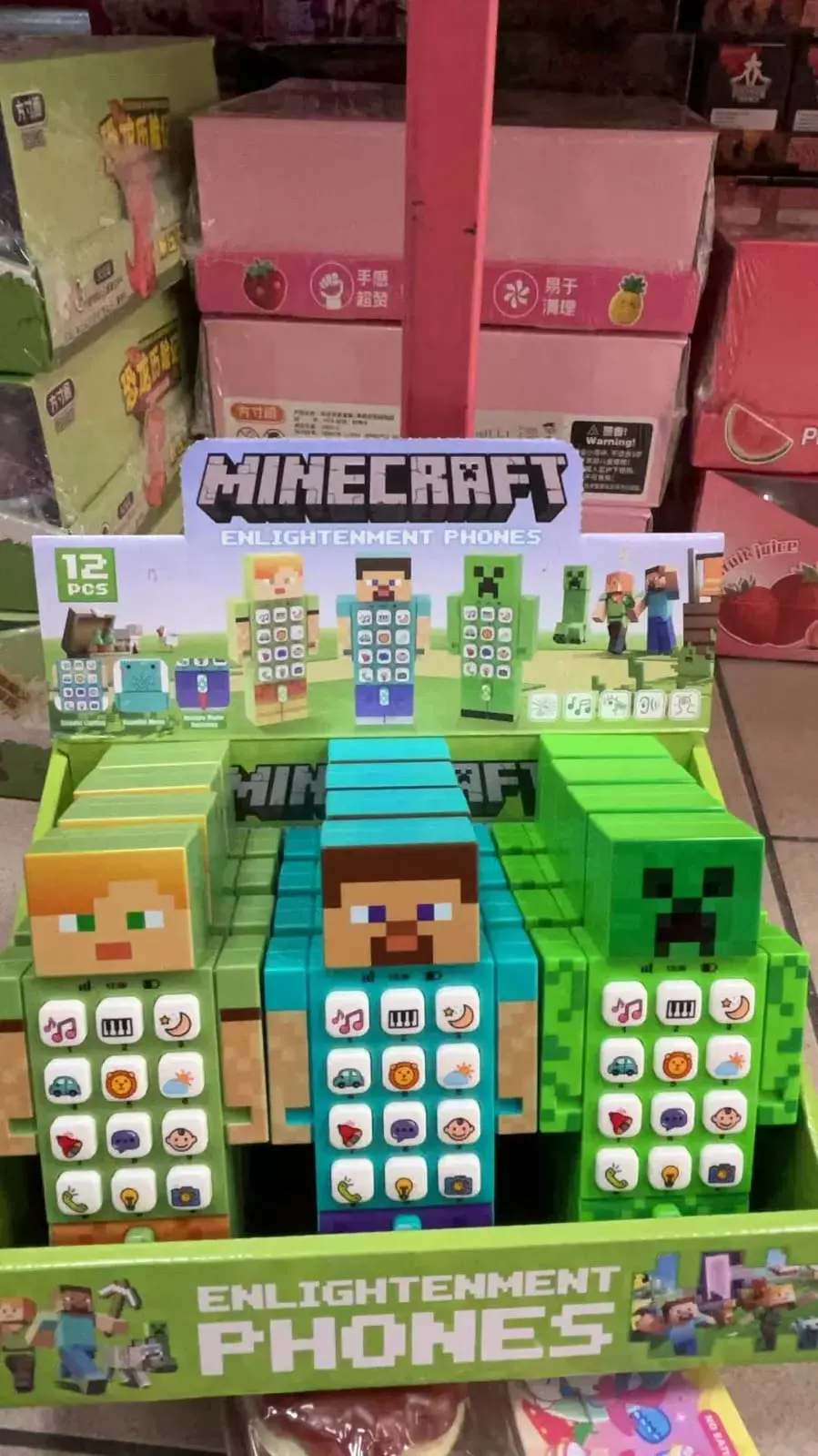 Zabawki Telefony Minecraft Steve Creeper Alex