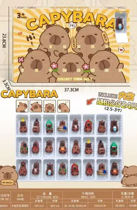 Zestaw figurek Capybara 24 sztuki mix wzorów 3+ lat