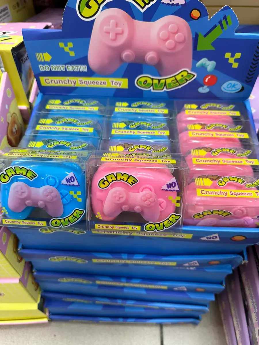 Zabawka Crunchy Squeeze Game Over różowo-niebieska