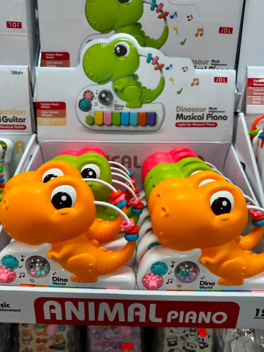 Dinozaur Edukacyjny Pianinko Muzyczne Kolorowe dla Dzieci