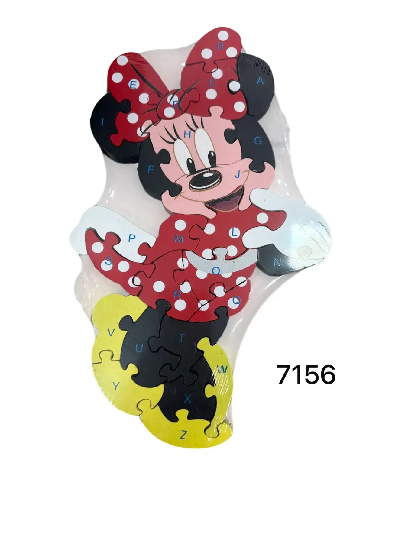 Puzzle Drewniane Minnie Mouse Alfabet 7156
