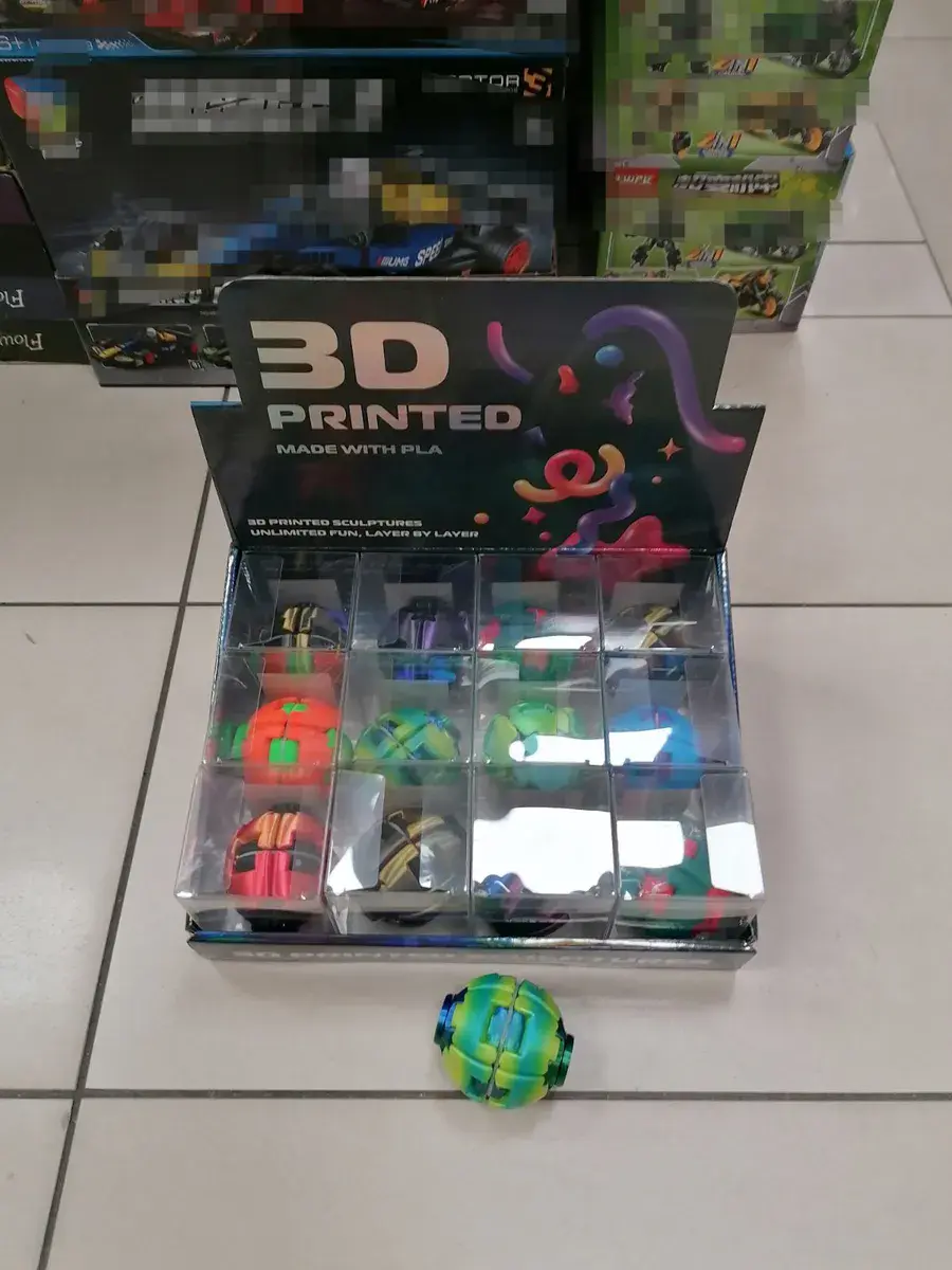 Kolorowa kula 3D Printed z PLA do układania i zabawy