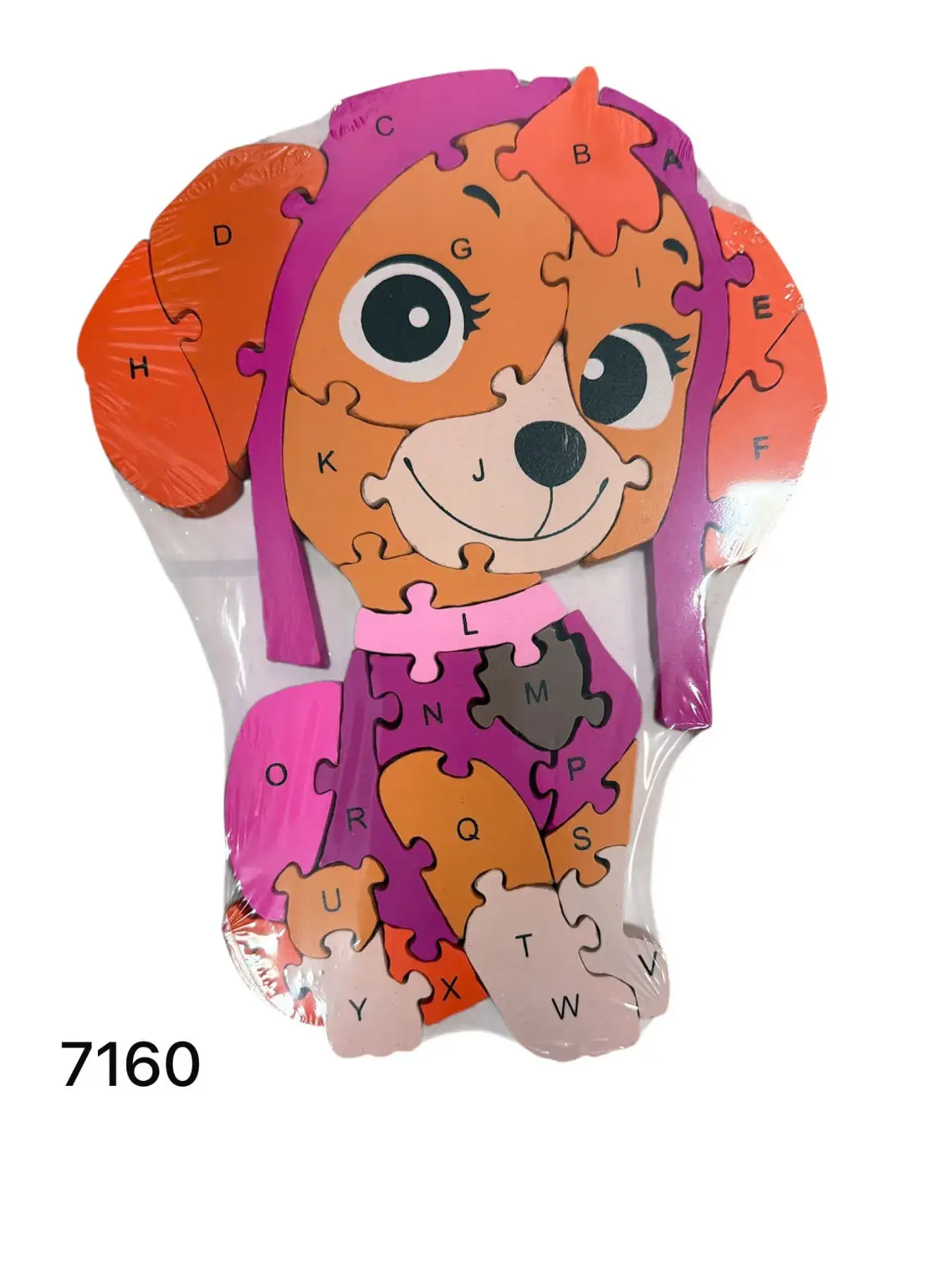Drewniane puzzle z literami szczeniak Skye Paw Patrol
