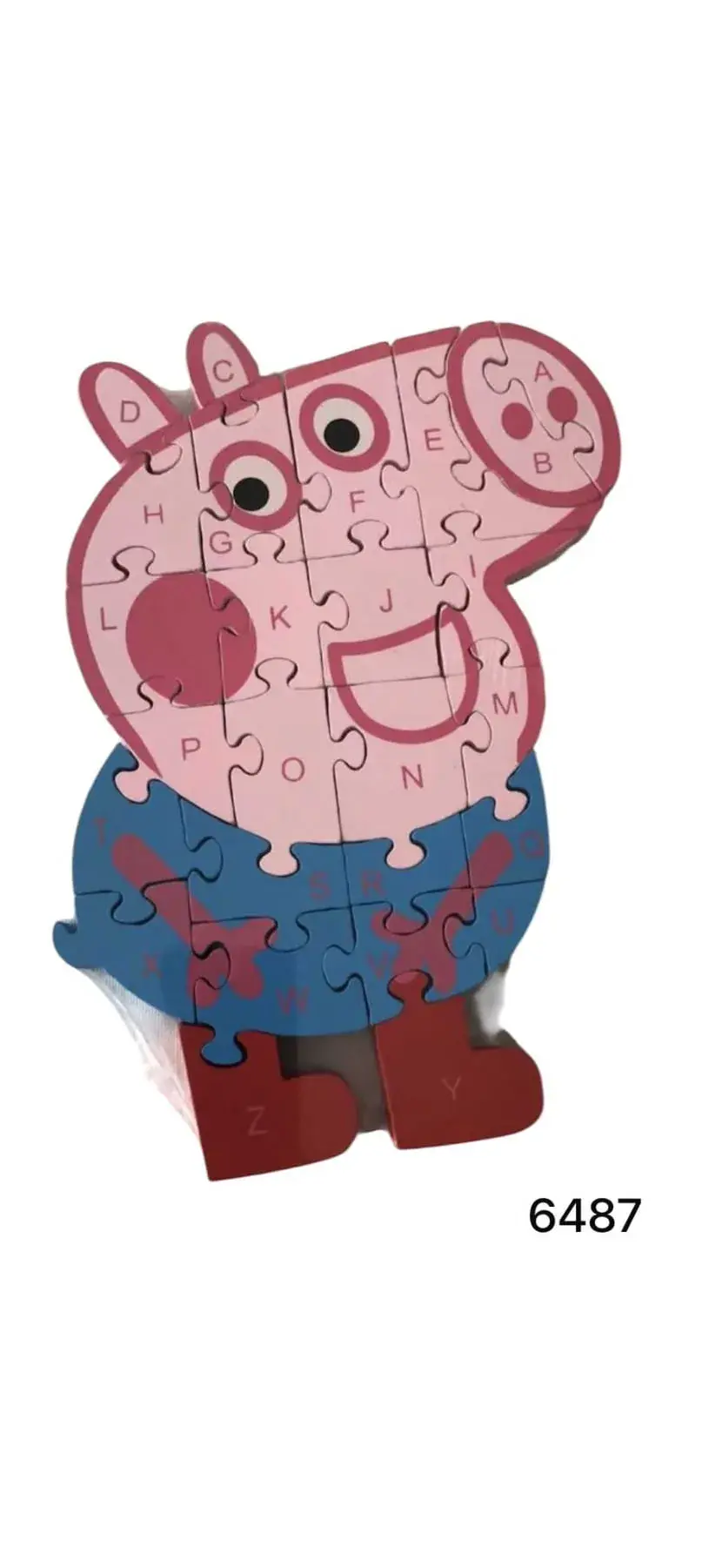 Puzzle Drewniane Peppa Pig z literami alfabetu