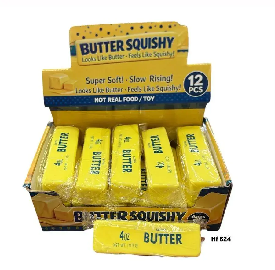 Butter Squishy Antystresowa Gniotka Żółta 13x4cm