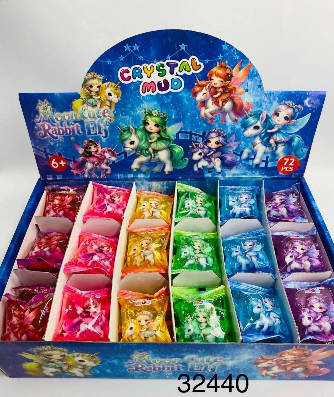 Zabawki Slime Crystal Mud Moonlit Rabbit Elf 72 szt
