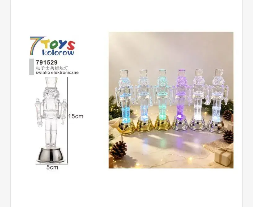 Figurka żołnierza z podświetleniem LED 15 cm kolorowa podstawka