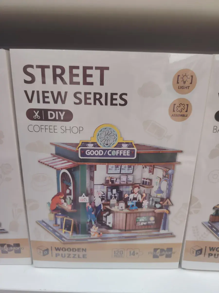 Zestaw DIY Wooden Puzzle Kawiarnia Street View 120 elementów