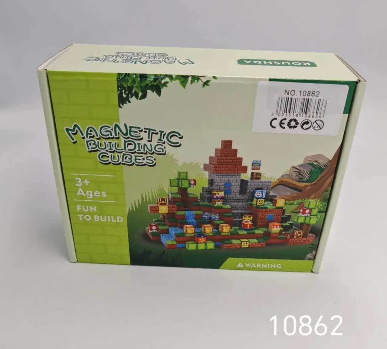 Magnetyczne klocki kostki Magnetic Building Cubes, 12 szt, 3+