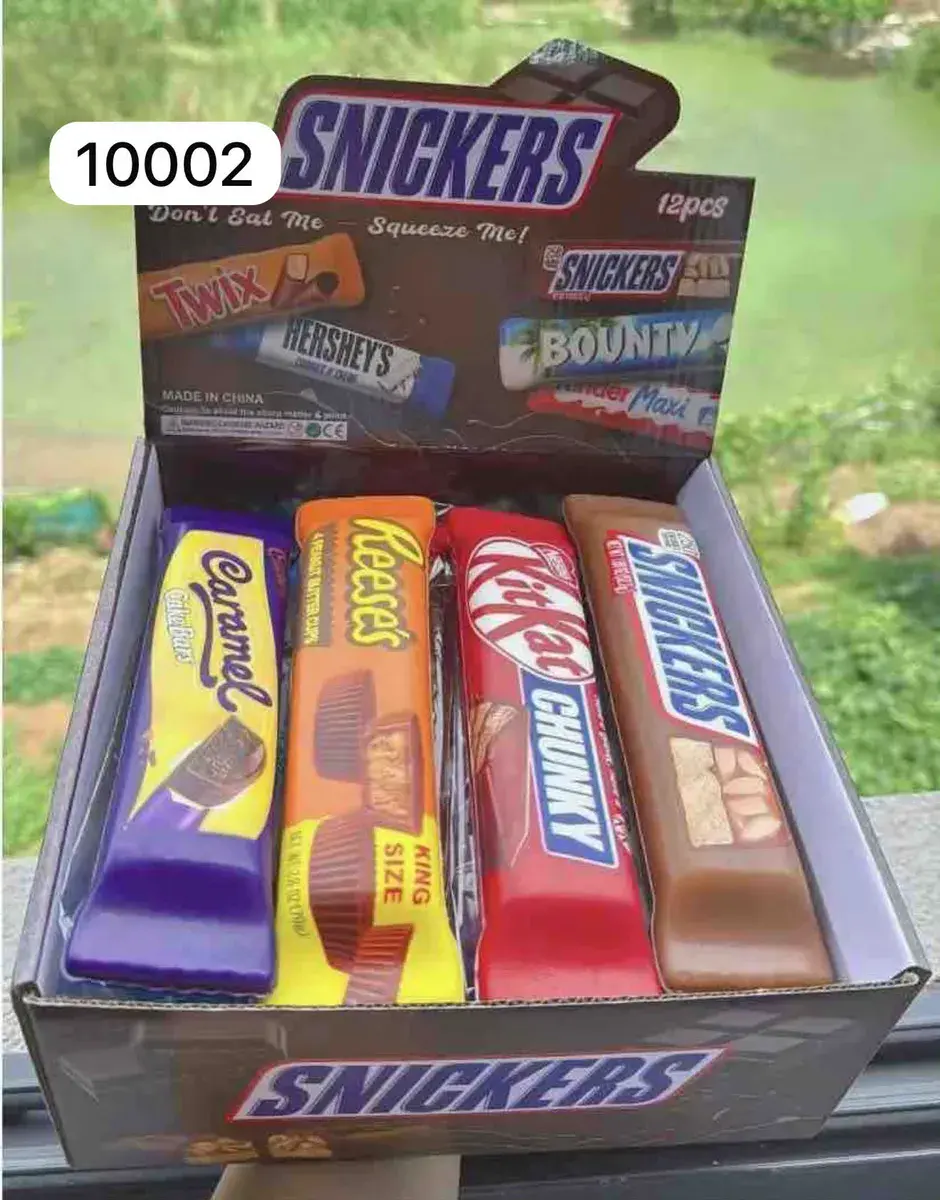 Gniotki Snickers Zestaw 12 sztuk Antystresowe Kolorowe