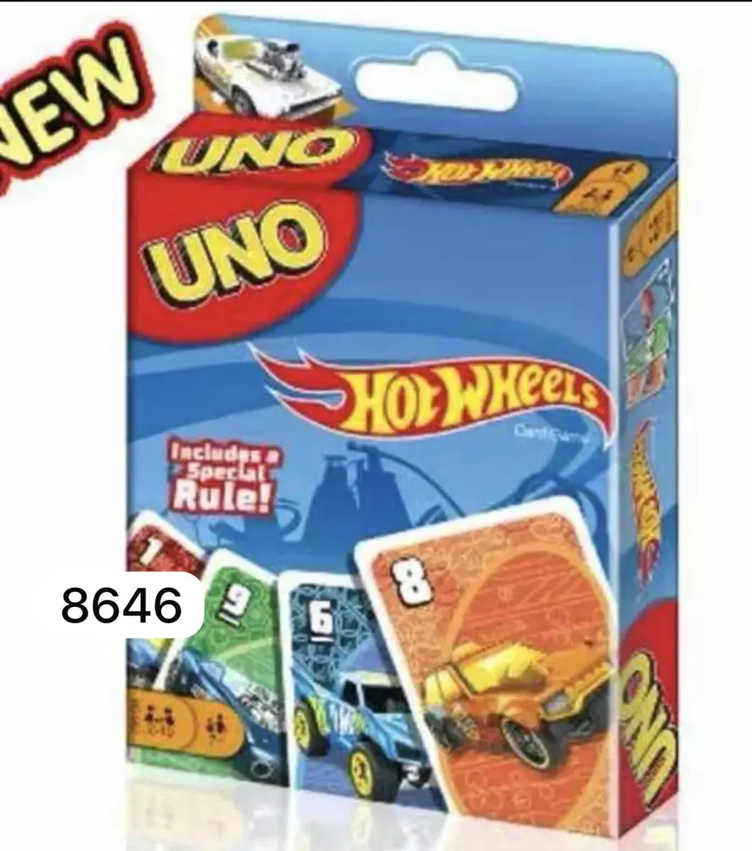 Gra karciana UNO Hot Wheels z figurkami 8646