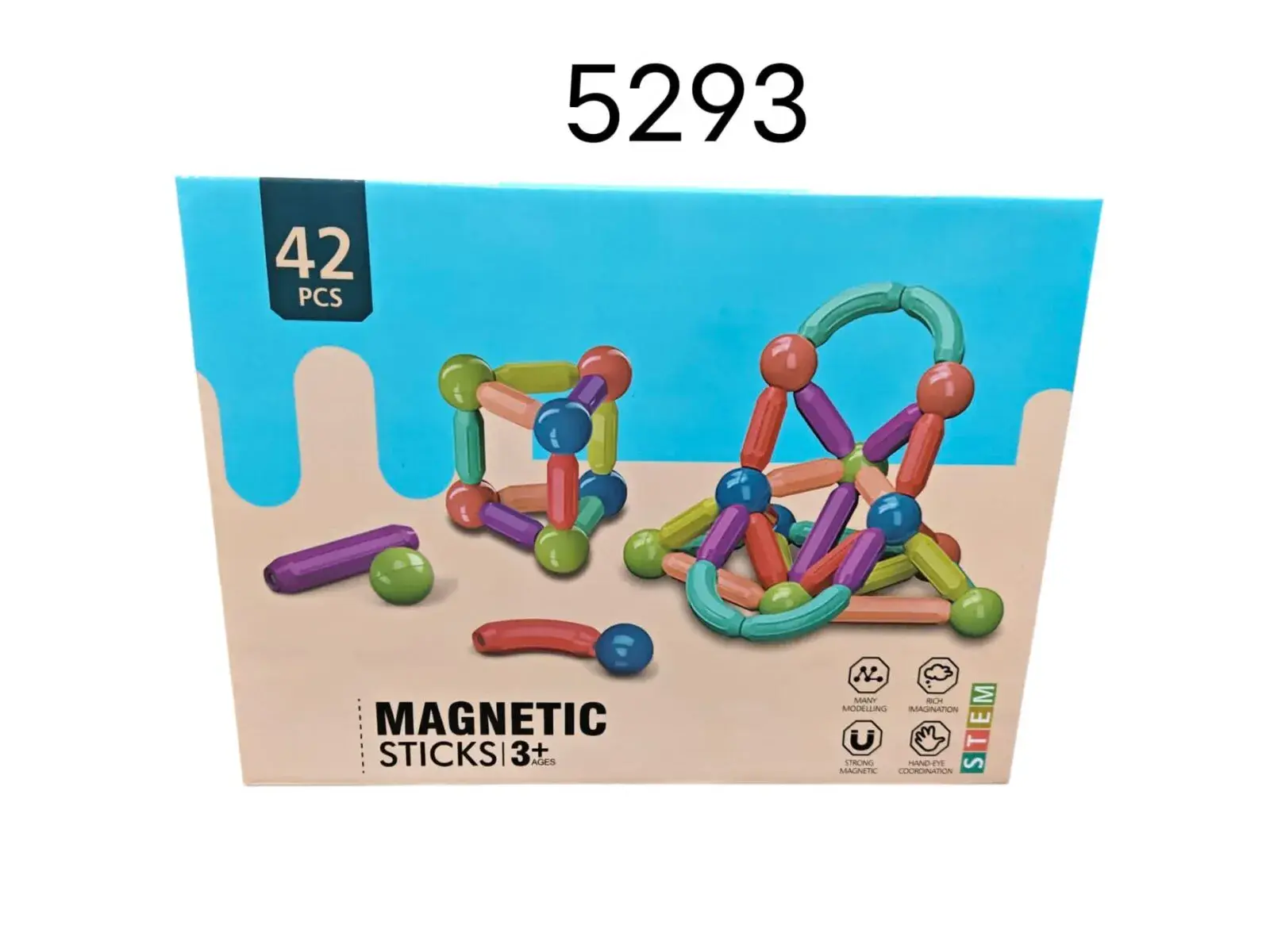 Zabawki Magnetyczne Sticks 42 PCS
