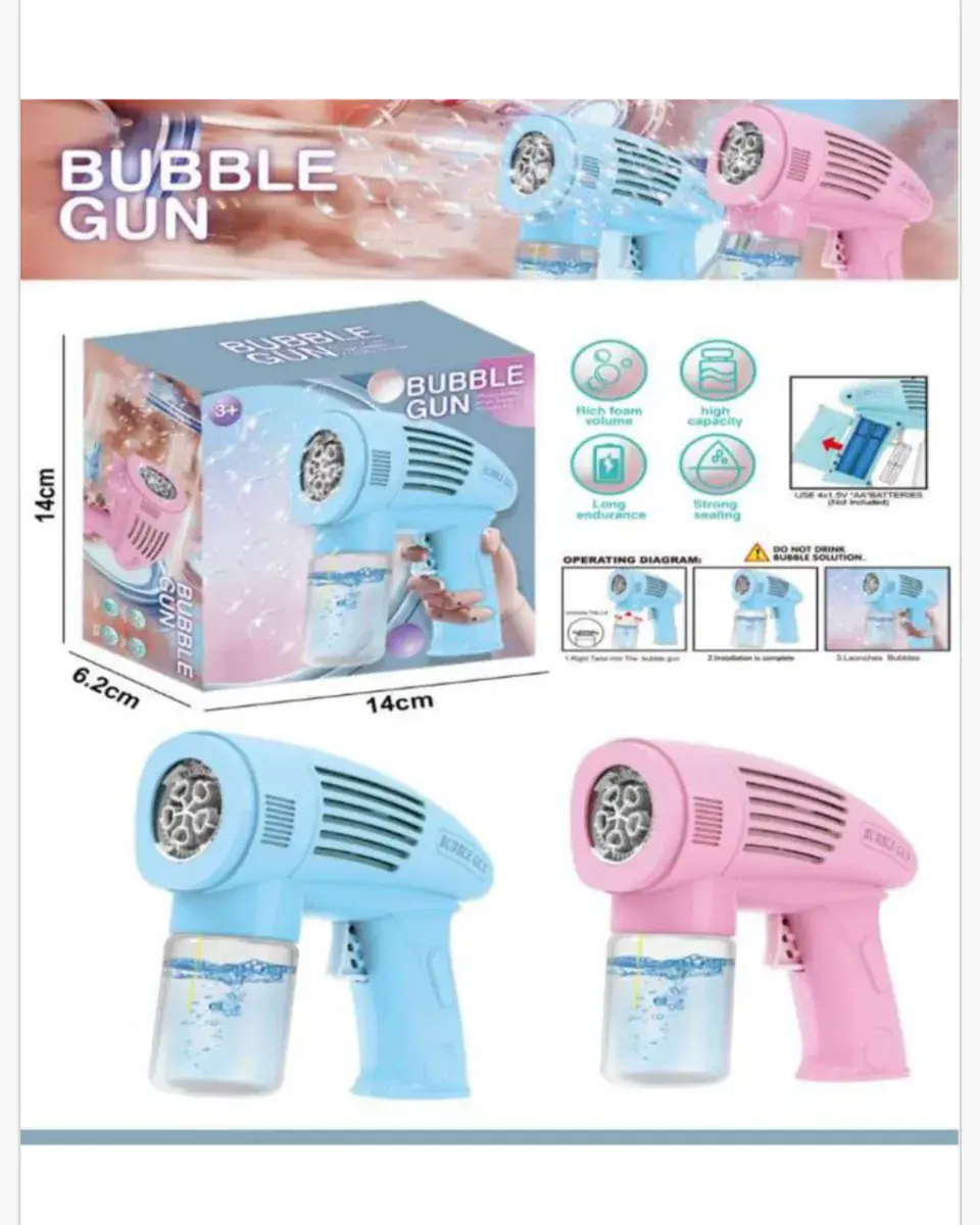 Maszyna do Baniek Pistolet Bubble Gun 14cm Mix Kolorów
