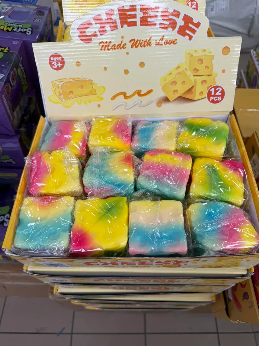 Kolorowe kostki piankowe Cheese 12 sztuk zestaw zabawkowy