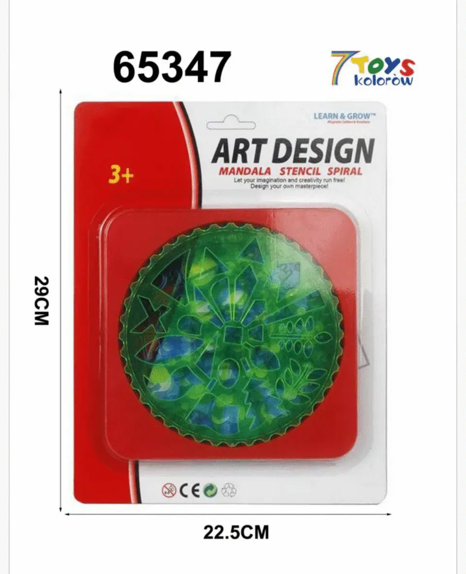 Zestaw szablonów do mandali Art Design Spiral 29x22,5cm 12 szt