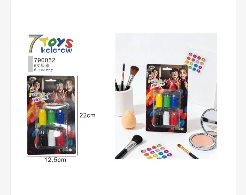 Farby do twarzy i ciała 7 Toys 6 kolorów zestaw 6 sztuk