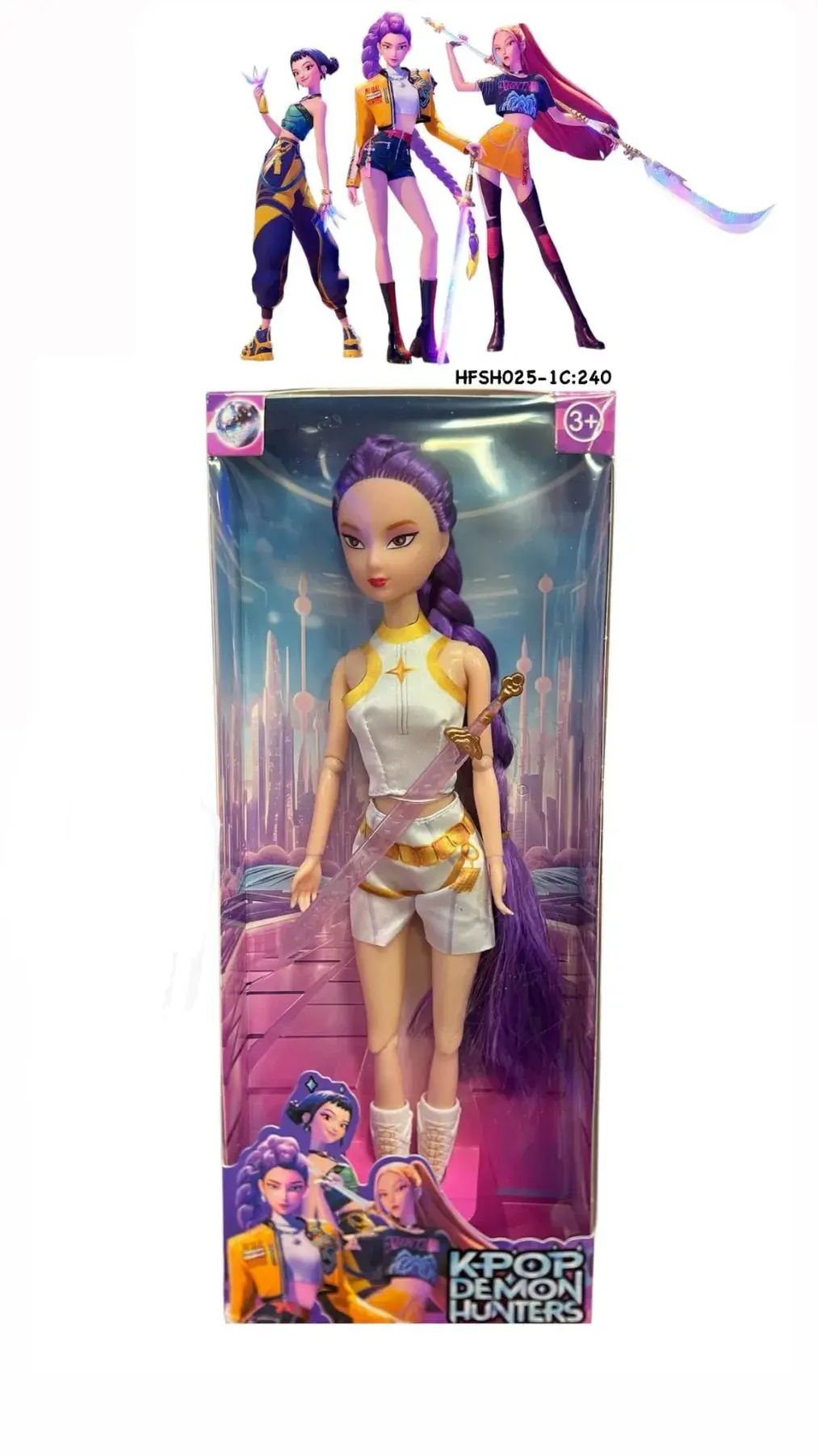 Lalka Kpop Hunter fioletowa HP-S02C-36