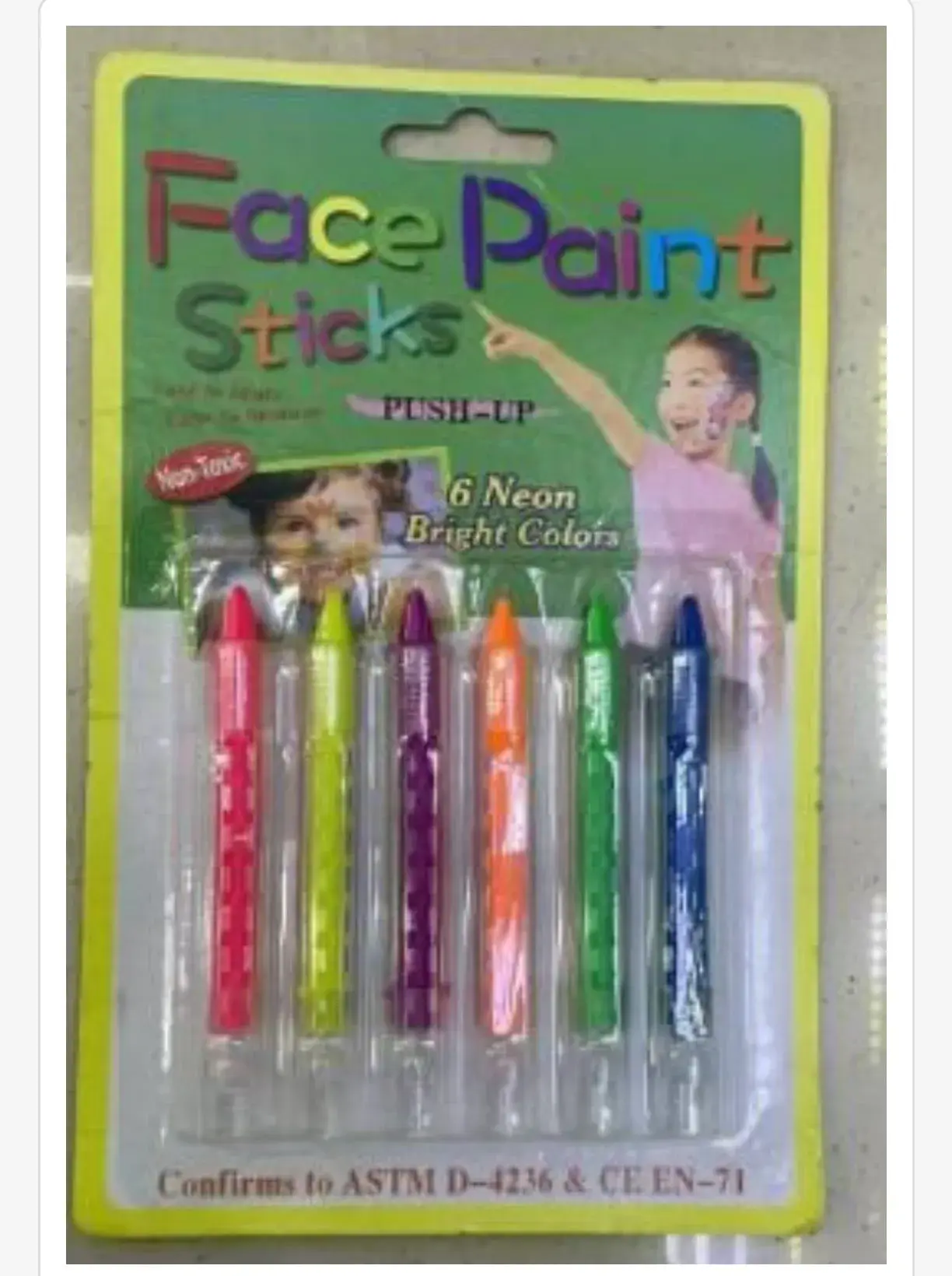 Face Paint Sticks Kredki do twarzy 6 neonowych kolorów