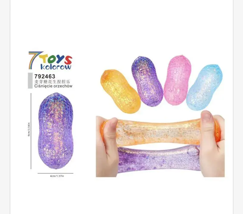 7 Toys Kolorowy Antystresowy Ściskacz Orzech 9x4 cm