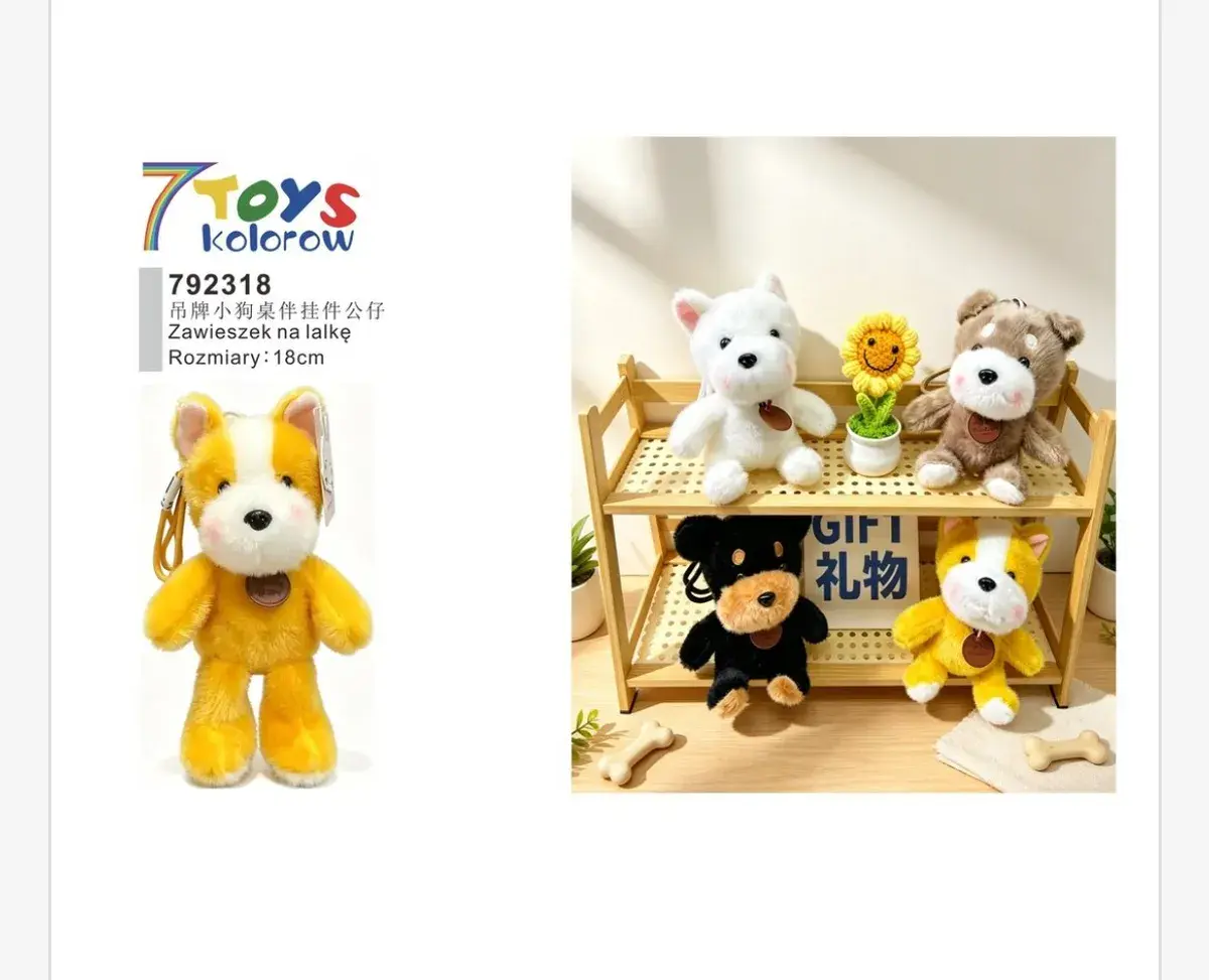 Pluszowy zawieszek na lalek 18 cm mix kolorów 7 Toys