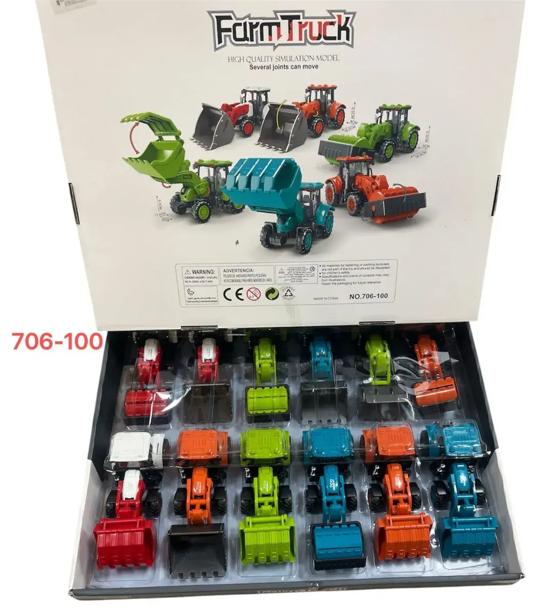 Farm Truck Zestaw Traktorów Rolniczych Model Symulacyjny Kolorowy