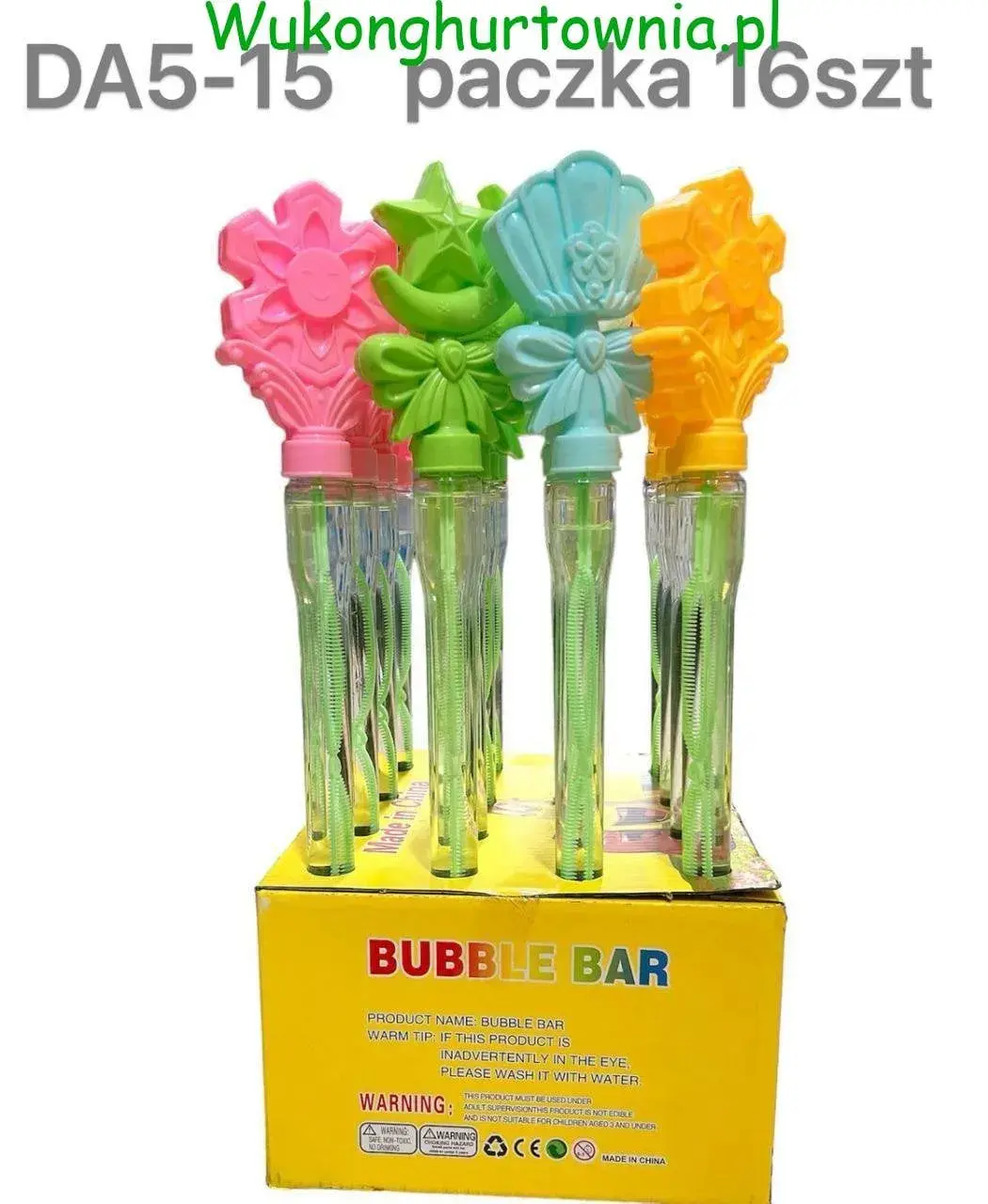 Bańki mydlane miecze Bubble Bar 16 szt. - mix wzorów i kolorów
