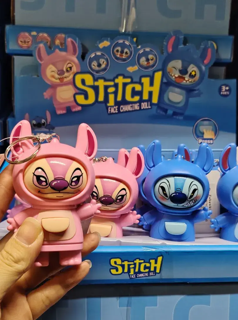 Stitch Lalka Zmiennokształtna Różowo-Niebieska z Brelokiem