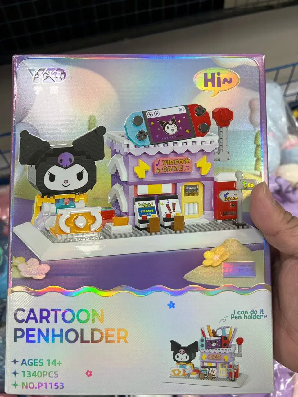 Zestaw klocków Kuromi 1340PCS Penholder przybornik na biurko