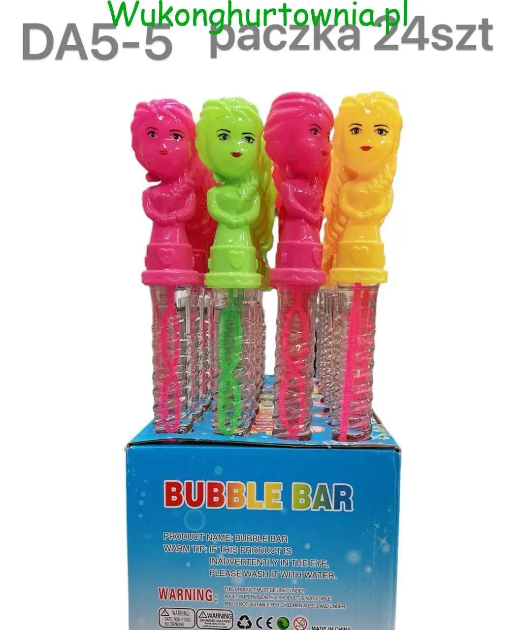 Bańki Mydlane Miecze Figurki Dziewczynki Bubble Bar 24 szt.
