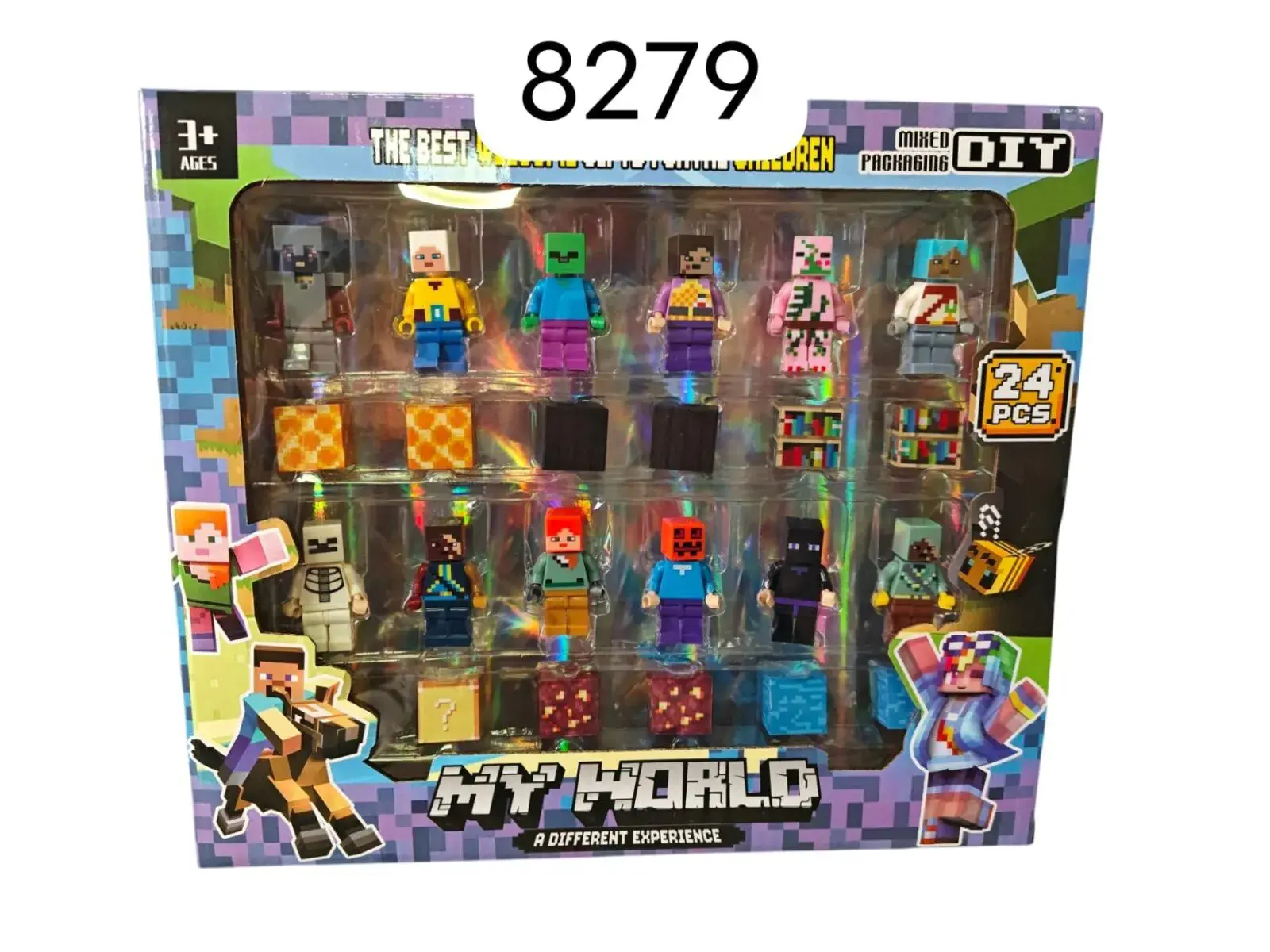Zestaw 24 Magnetycznych Figurek Minecraft My World 3+