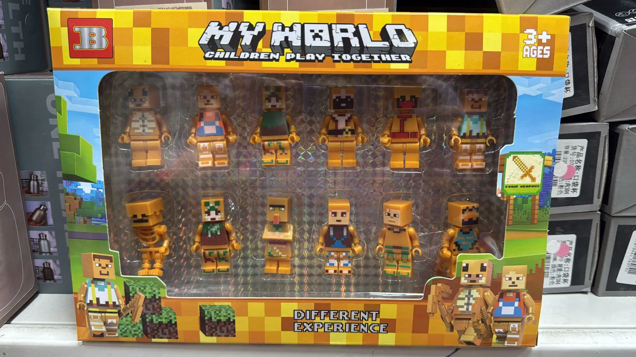Zestaw figurek My World 12PCS - postacie blokowe z akcesoriami