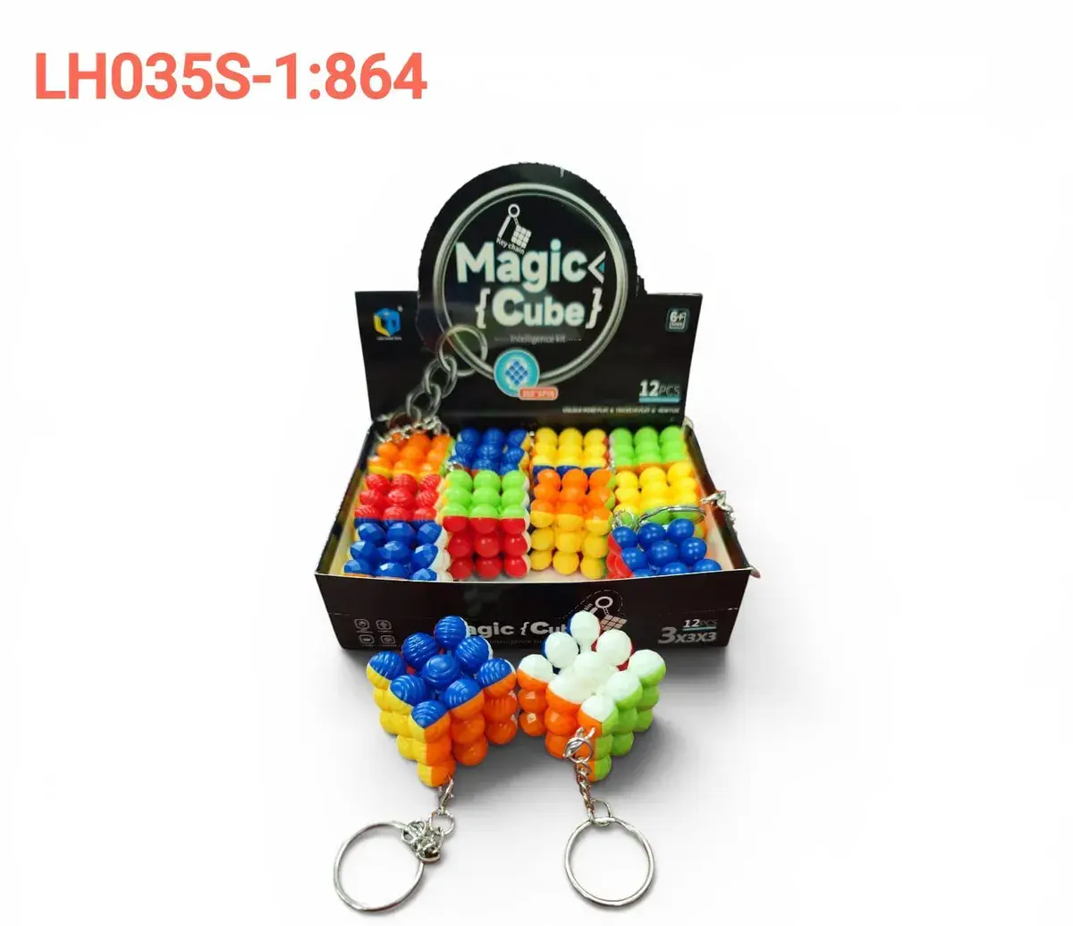 Brelok Kostka Logiczna Magic Cube 3x3 Mini Zabawka Antystresowa