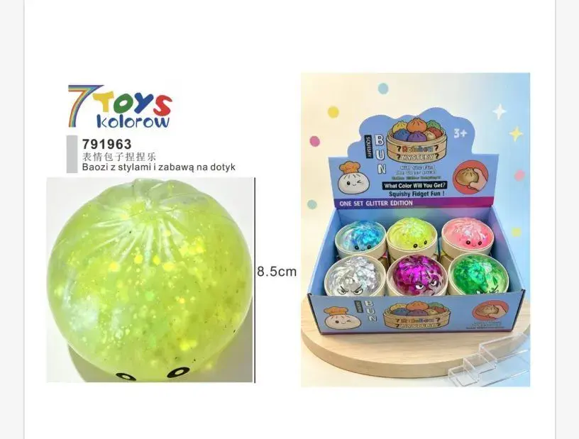 7 Toys Kolorowa Antystresowa Piłeczka Squishy 8,5 cm