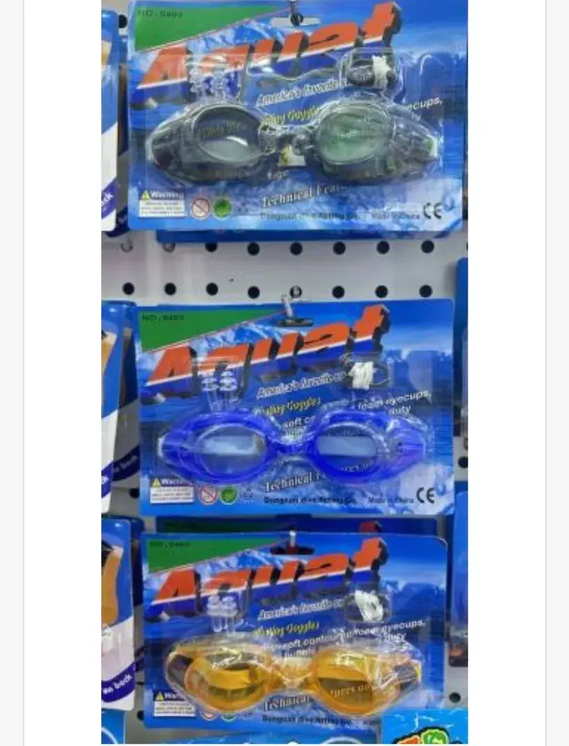Okulary pływackie Aquasport zestaw 3 kolorów czarny, niebieski, żółty