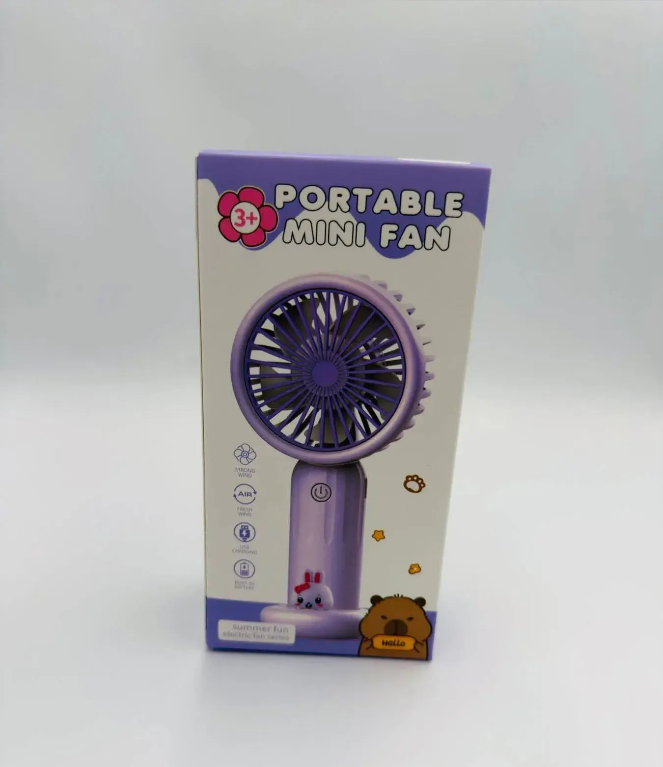 Ręczny wentylator mini fioletowy 3 biegi Portable Mini Fan