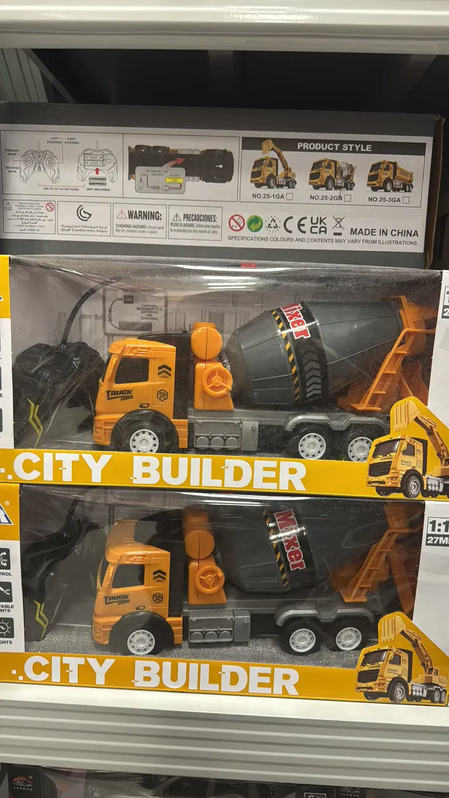 Zabawki City Builder RC Betoniarka Żółta 1:24