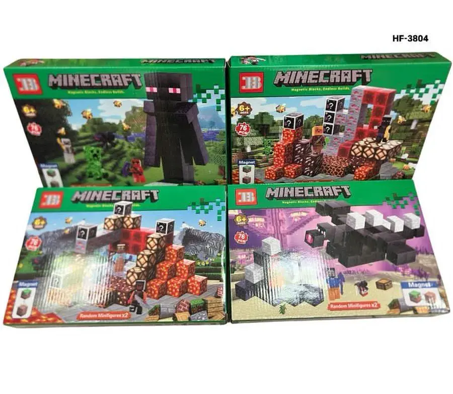 Klocki Magnetyczne Minecraft 76 elementów zestaw konstrukcyjny
