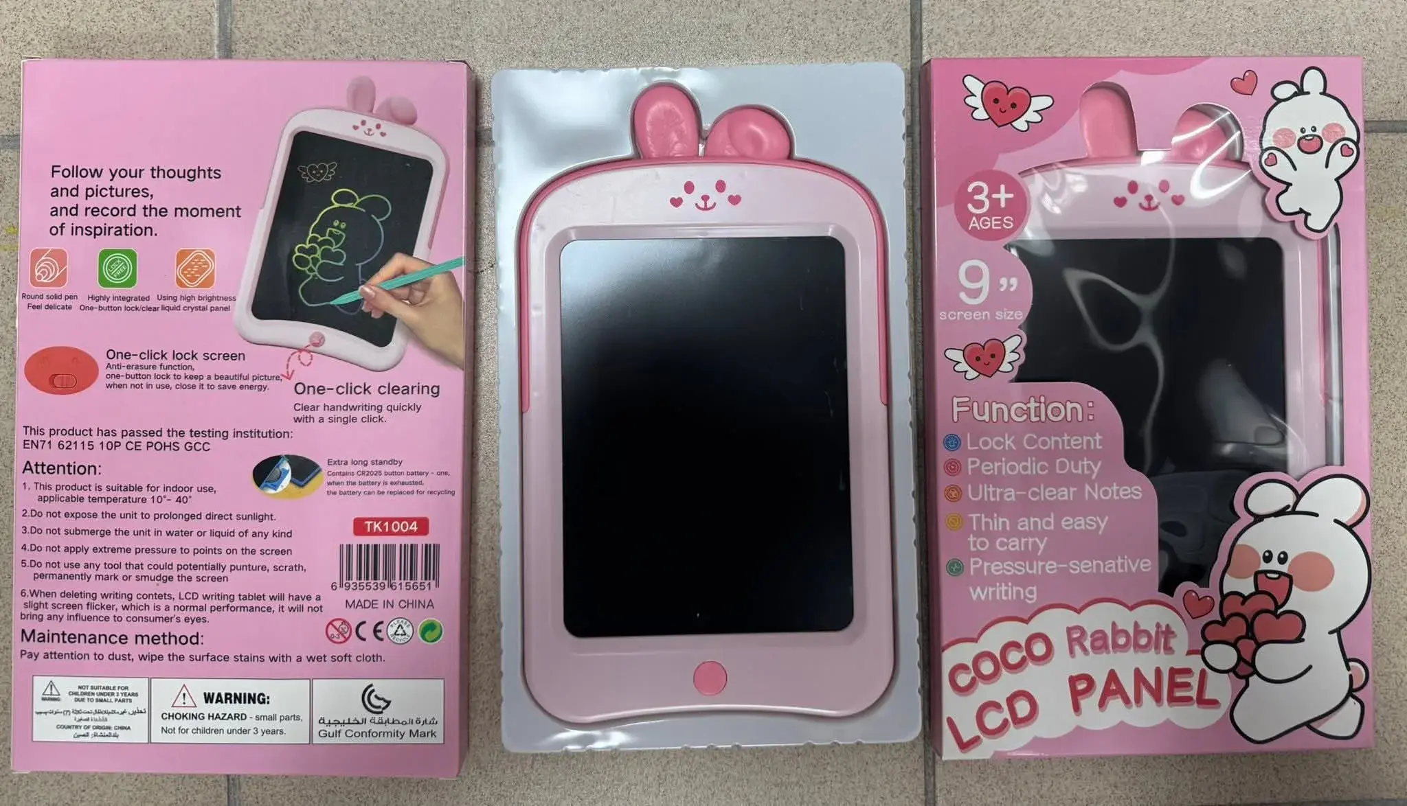 Tablet LCD Coco Rabbit Panel 3+ różowy